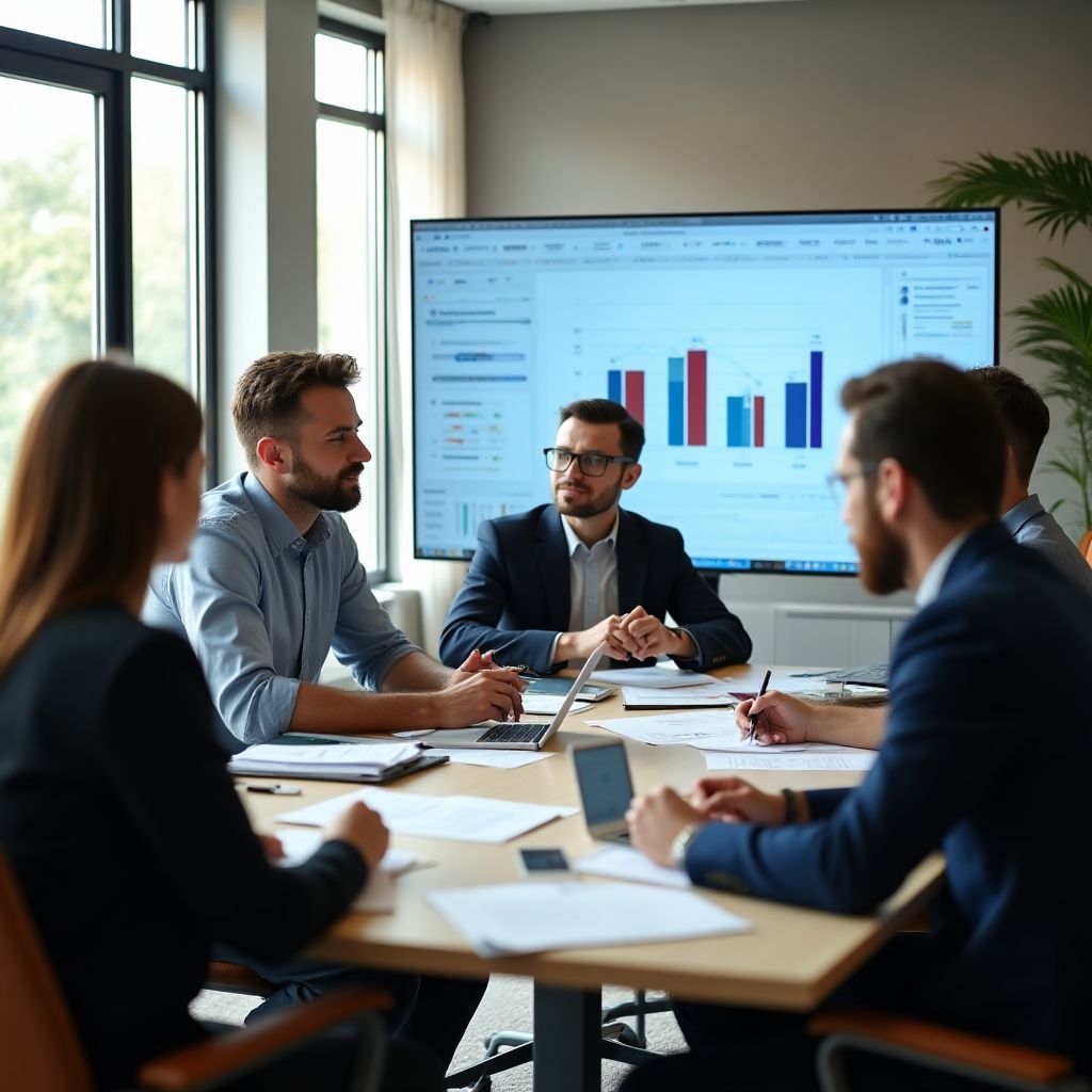 BudgetMaster team in een moderne kantooromgeving