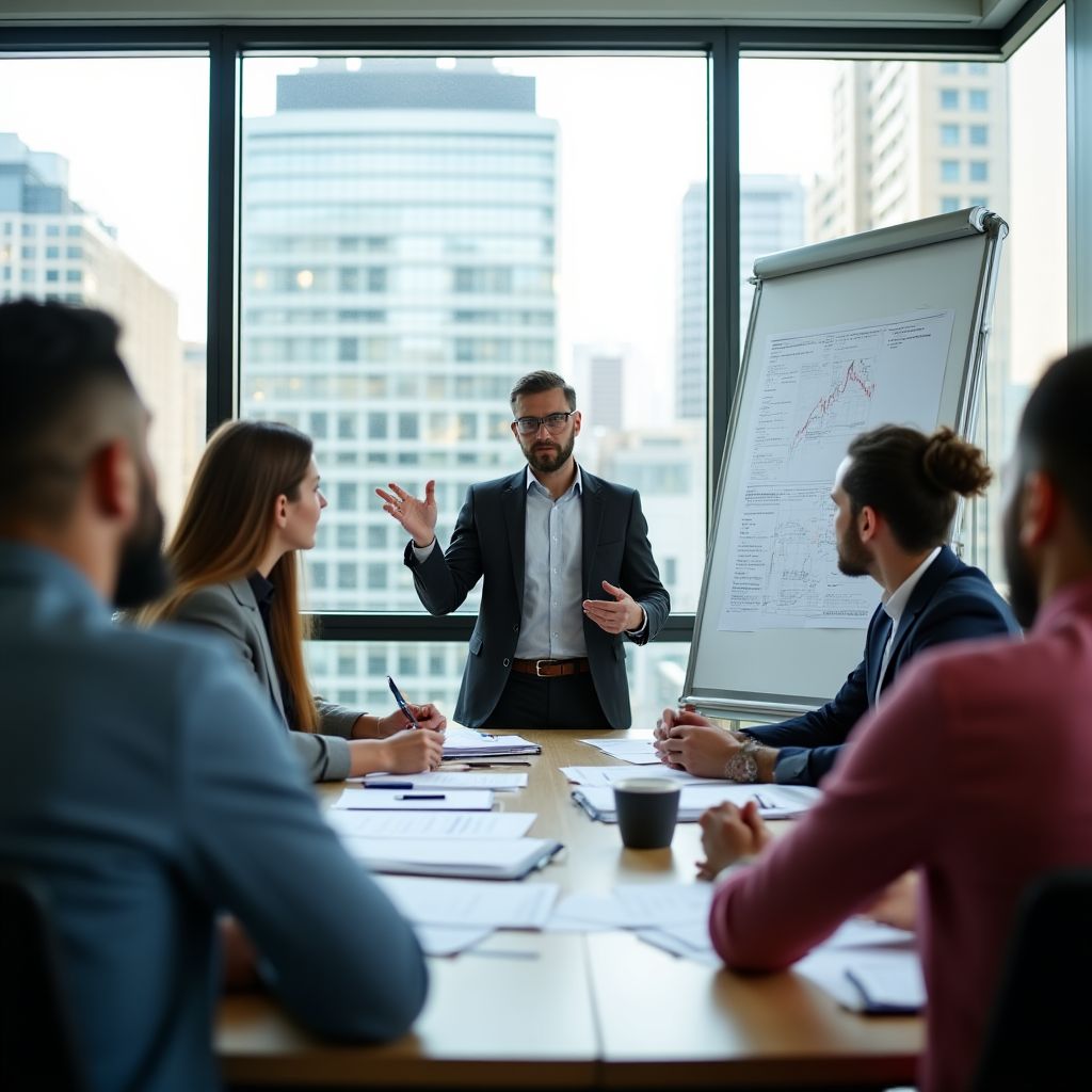 Workshop facilitator die een groepssessie leidt